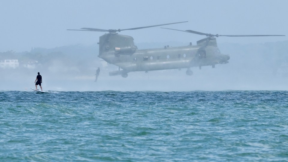Toby and friend photographer Howard witnessed SBS commandos dispatched from the helicopter