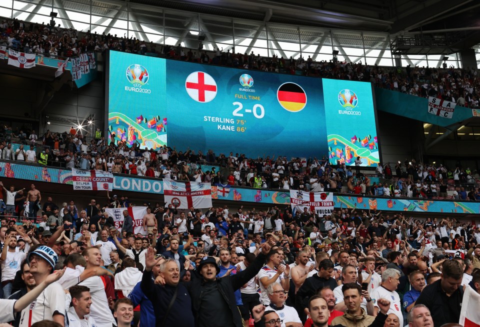 A further 45,000 were inside Wembley to catch the drama live