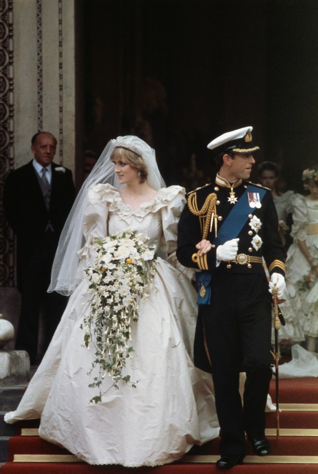Diana breathed new life into the monarchy when she walked down the aisle of St Paul’s Cathedral on July 29, 1981, in her David and Elizabeth Emanuel puffball gown