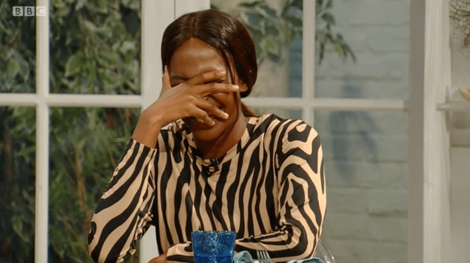 Oti was caught out on Saturday Kitchen for sinking back prosecco