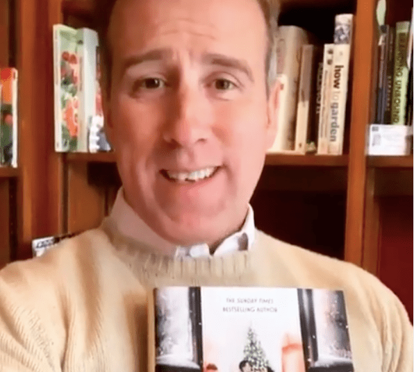 The keen wordsmith recently showed off one of his books in his study