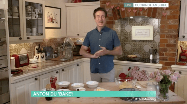 The star has shown off his kitchen on This Morning