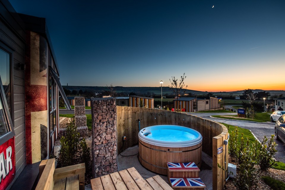 Some of the accommodation options come with a hot tub