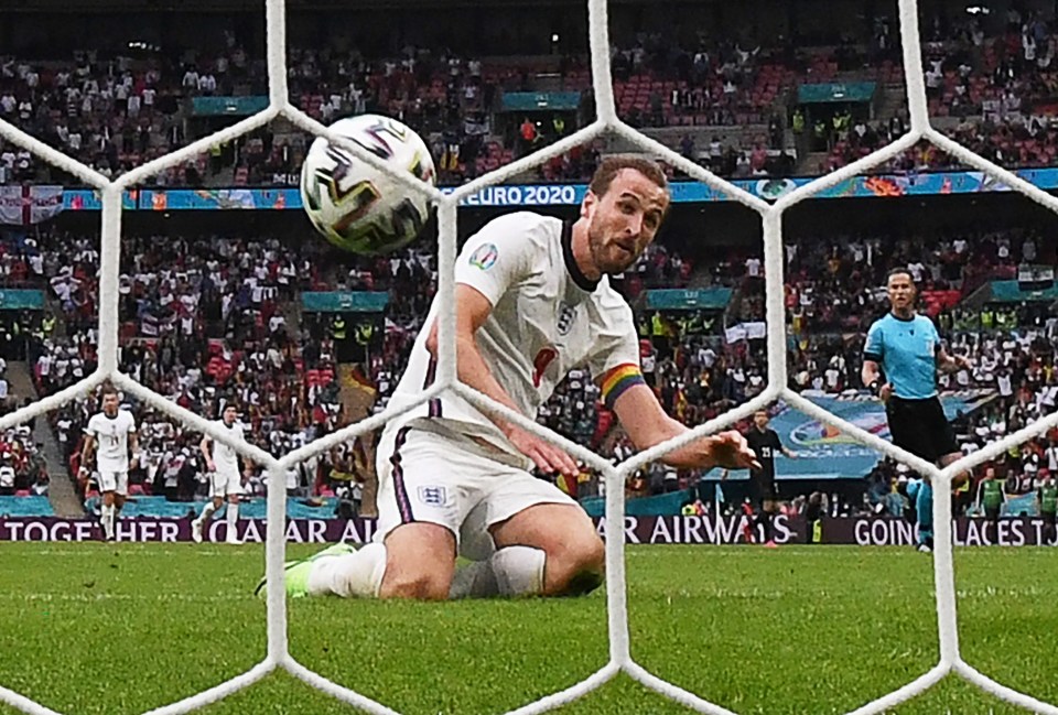 Harry Kane headed in England's second goal to ease the nerves for the final five minutes