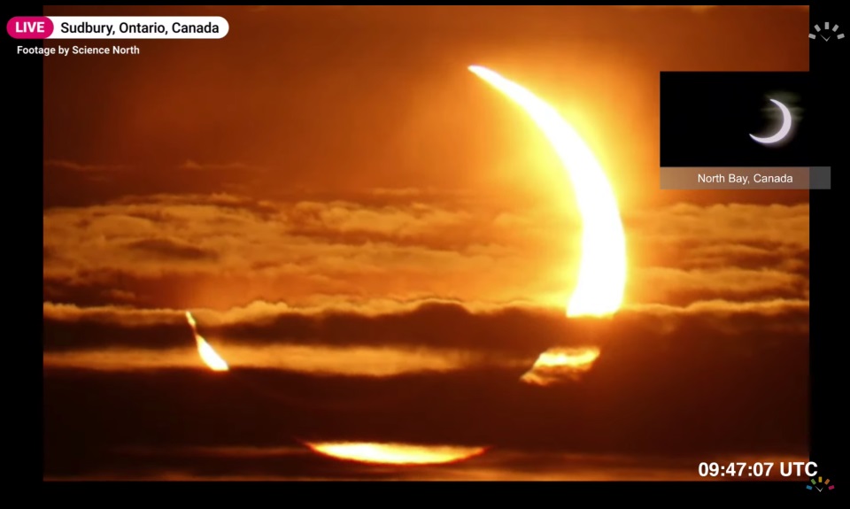 The view from Canada as the sun rose this morningCredit: TimeandDate