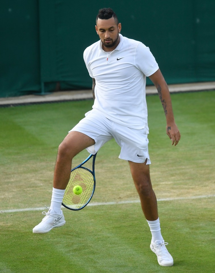 Kyrgios wowed fans with his usual flamboyant trick shots during his Wimbledon run