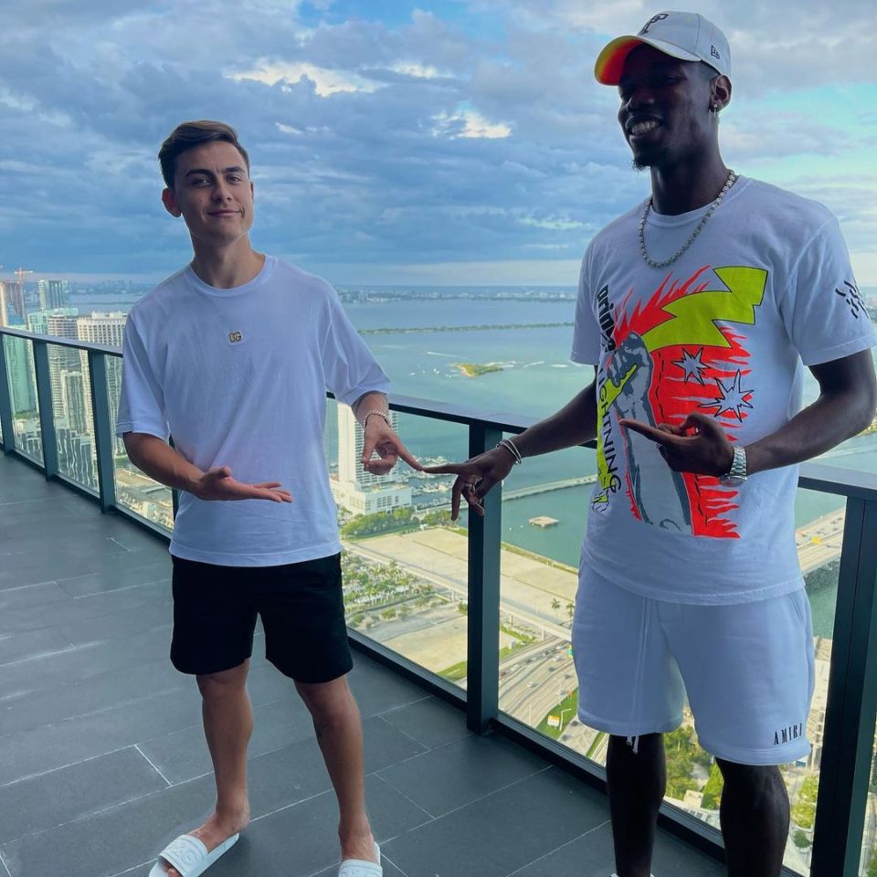 Paul Pogba and Paulo Dybala have been reunited in Miami with Juventus believed to be keen on the Man Utd star