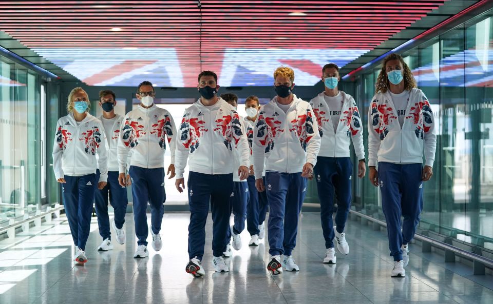 Team GB squad members flew from Heathrow to Japan on Tuesday
