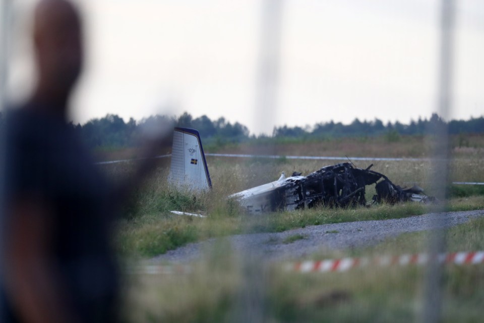 The fatal smash happened after takeoff at Örebro Airport