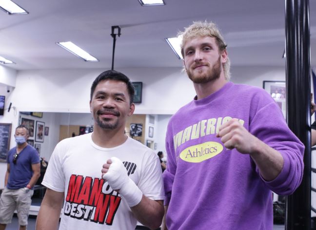 Logan Paul visited Manny Pacquiao at Freddie Roach's Hollywood gym