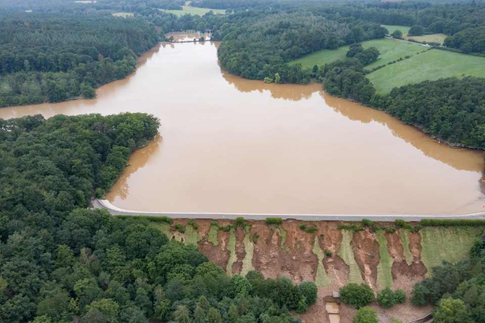 It's feared the Steinbach reservoir's dam could collapse