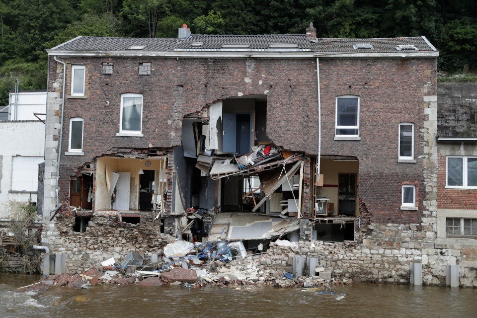 Devastation in Pepinster, Belgium
