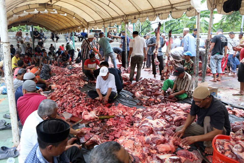 The meat is divided into three parts