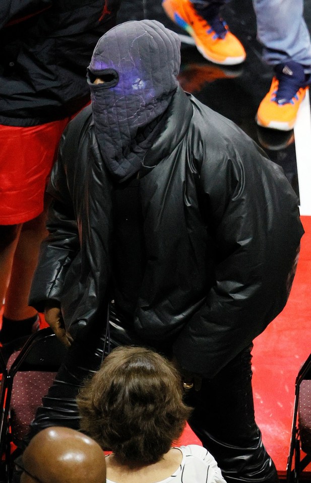 Rapper Kanye West stood out in this balaclava