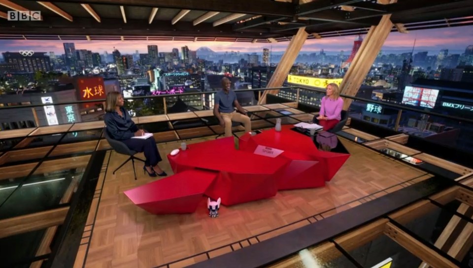 BBC presenters appear to be based in a Tokyo treehouse for the Games