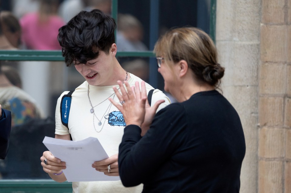 Students have scored record A-level results today