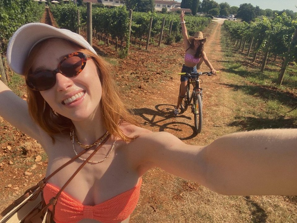 Phoebe Dynevor has enjoyed a break in Croatia