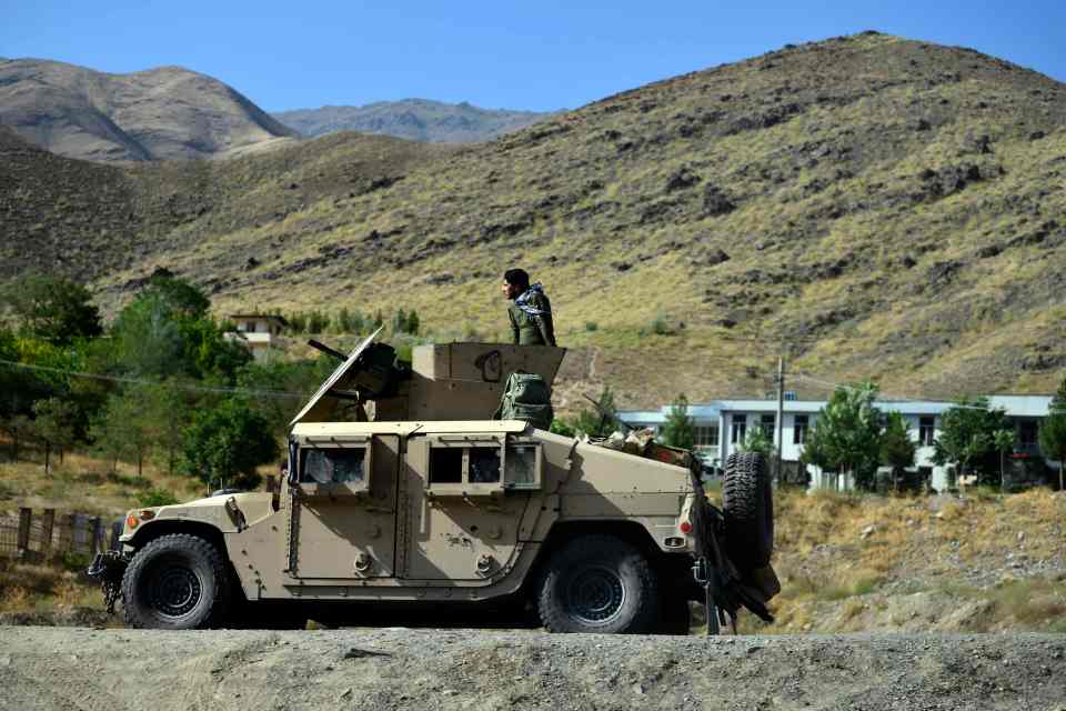 Humvees roll through Panjshir - an area which has never been conquered