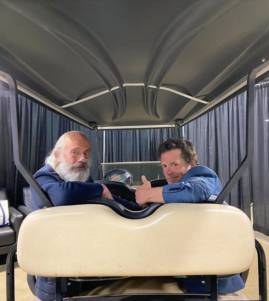 Michael posted a snap on his official Instagram page alongside the caption: 'Back to back #backtothefuture'.