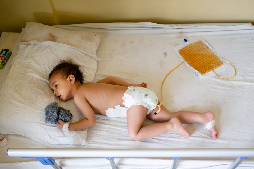 Little Muhammad Raza, just 23 months old, recovering after life-saving surgery