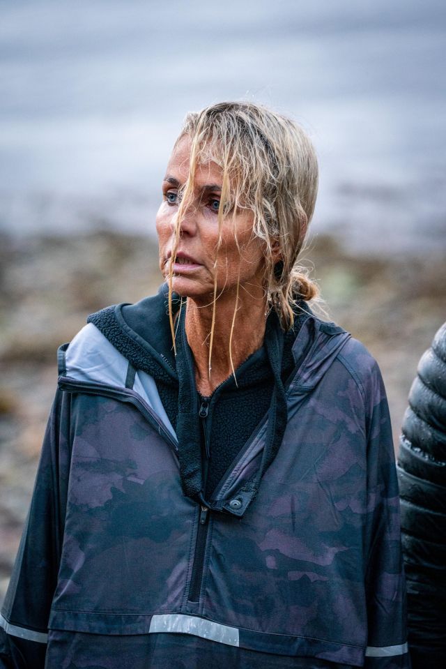 Ulrika Jonssoon was drenched through during the hostage-rescuing challenge