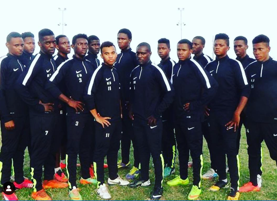 Bailey, front row second from the right, began his football education with the Phoenix All-Stars Academy in Jamaica