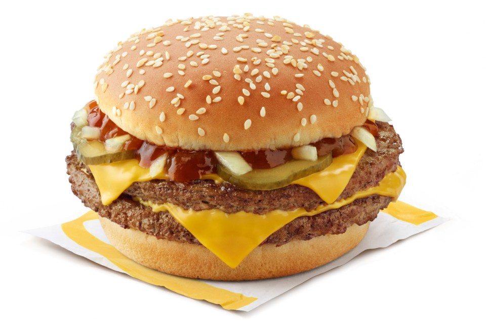 The BBQ quarter pounder with cheese is one of six items being taken off the menu
