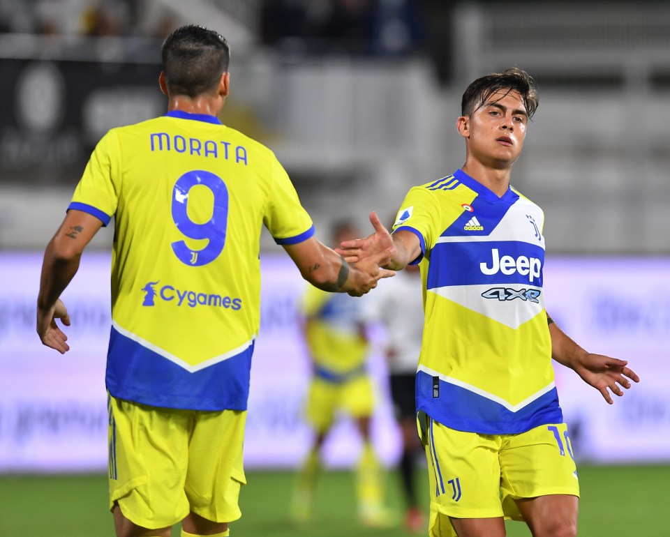 The strikers have both managed three goals for Juventus this season