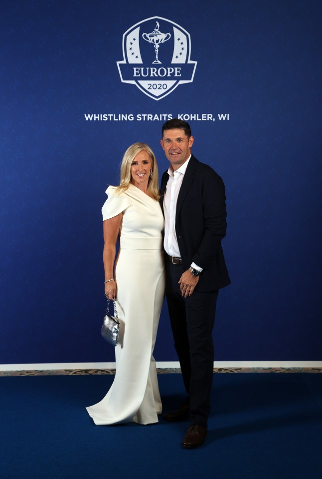 Captain Padraig Harrington and wife Caroline were all smiles at The American Club