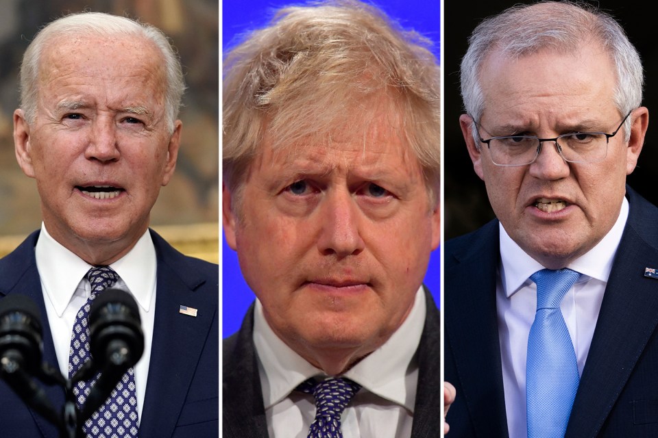 Joe Biden, Boris Johnson and Australian PM Scott Morrison unveiled a new AUKUS pact