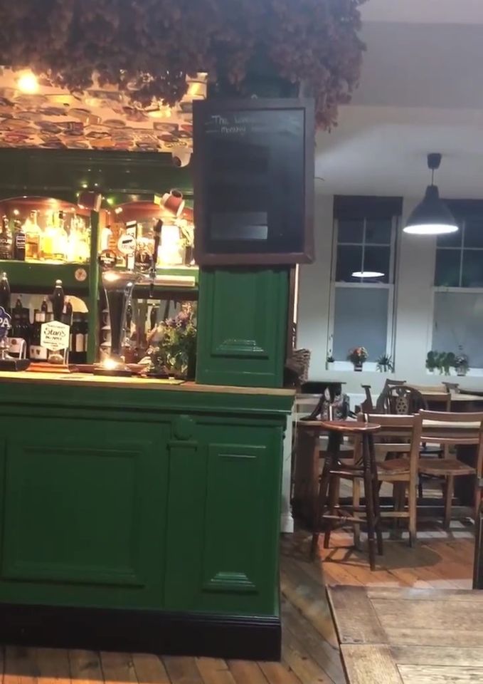 Another incident at the pub saw the chalk board swing on its own