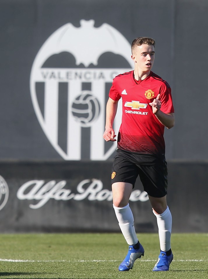 Harvey Neville began his career at the Man Utd academy