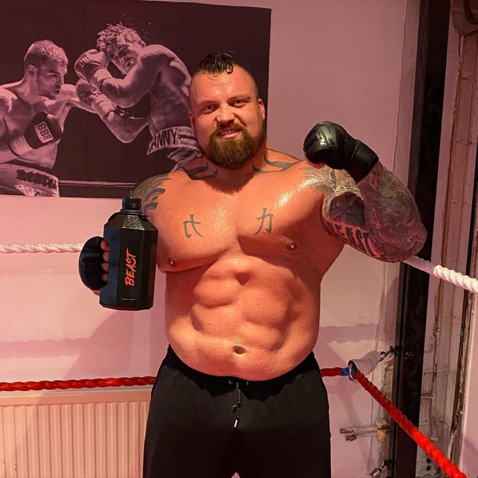 Hafthor Bjornsson has taken aim at rival Eddie Hall (above) again