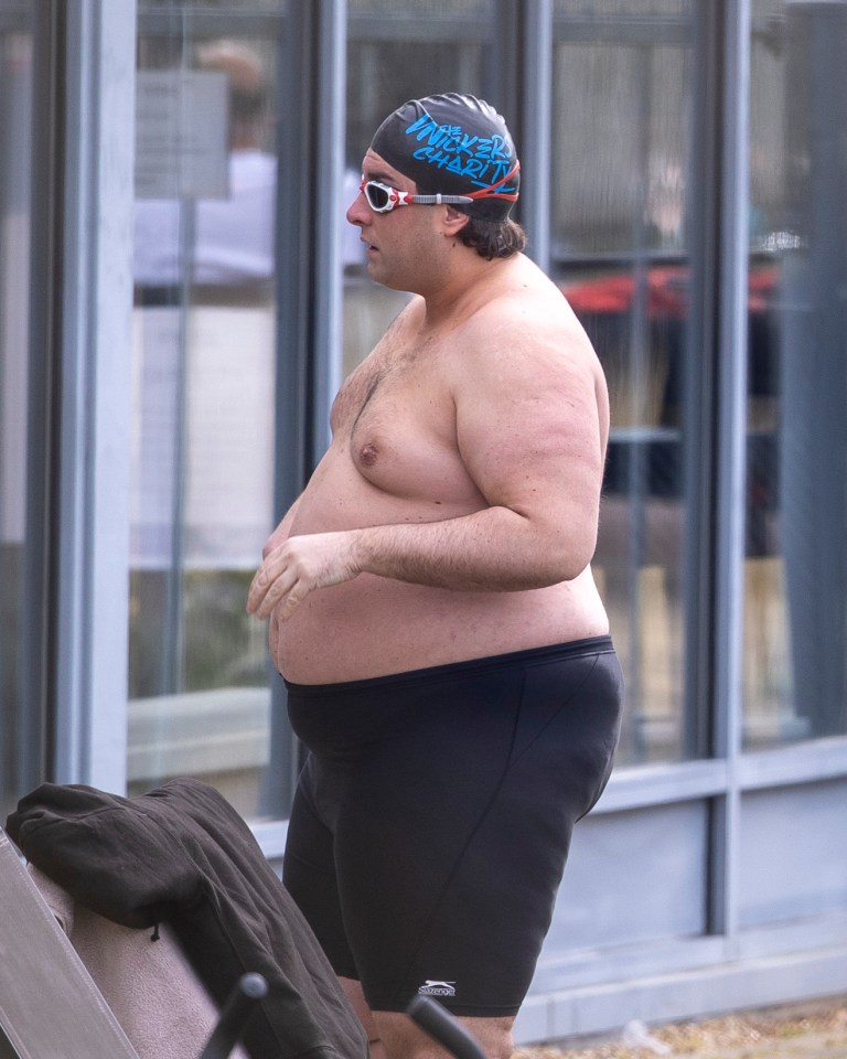 James pictured earlier this year before his operation