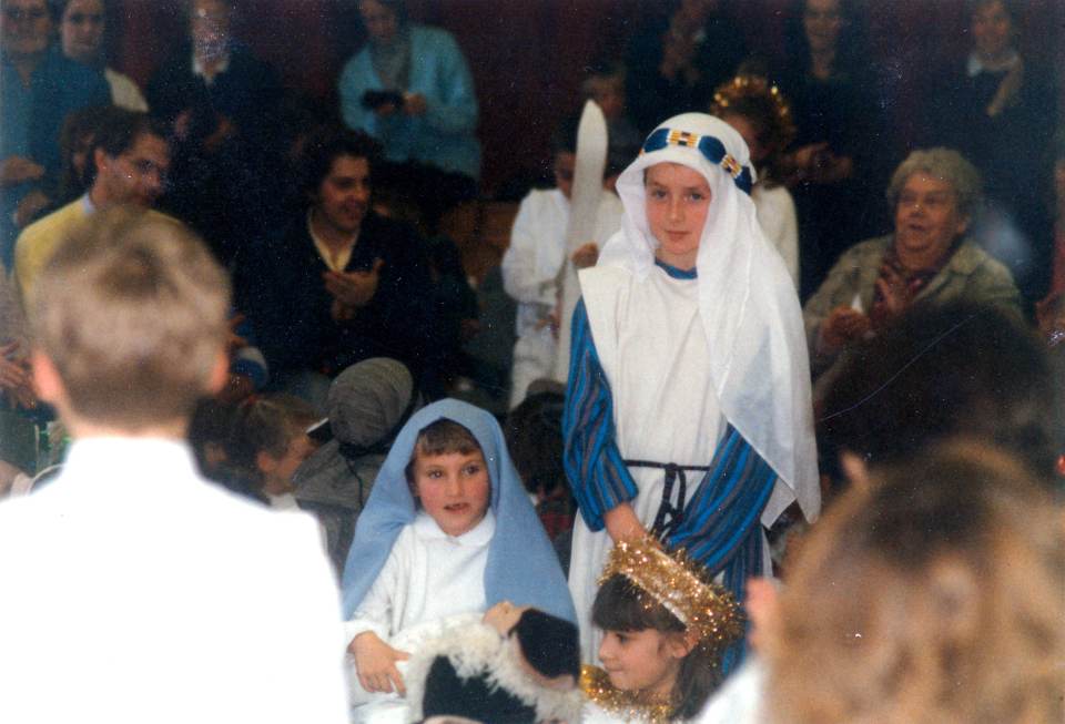 Rose and James in their school nativity
