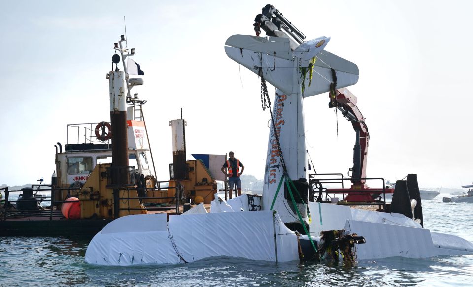 The plane came down in Poole, Dorset during the Bournemouth air show