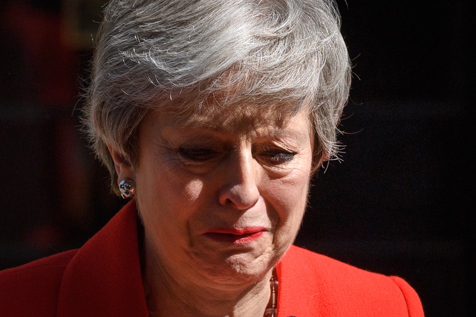Mrs May's tears after quitting as PM