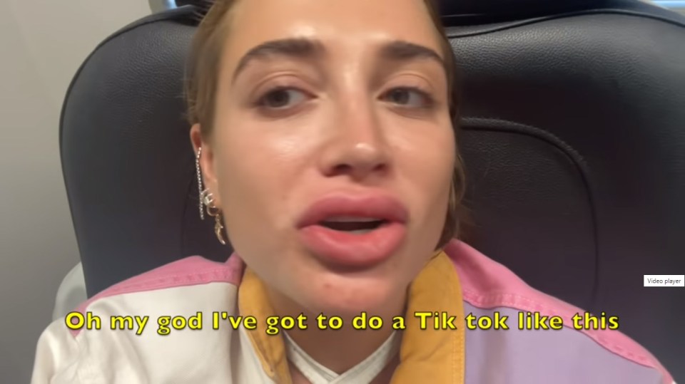 Reality star Georgia Harrison shared footage as she got her lip fillers dissolved