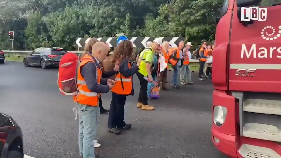 They blocked the road at around 8am