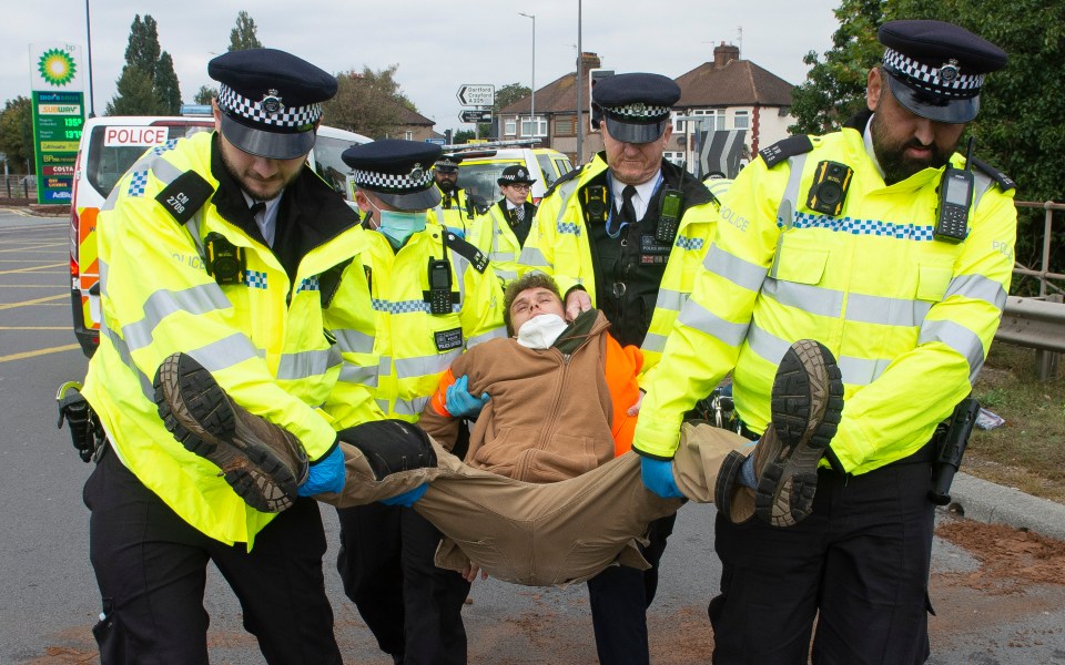 Police moved in to make arrests in Dartford, Kent as well