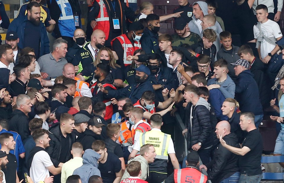 The match was marred by ugly clashes between fans at full-time