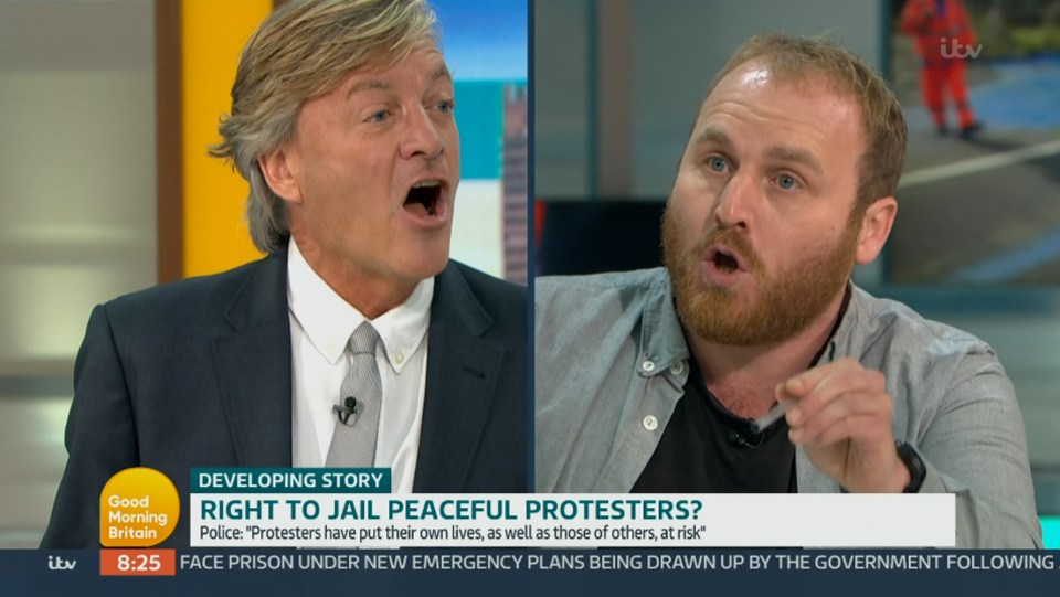 Richard Madeley had a fiery exchange with Norton