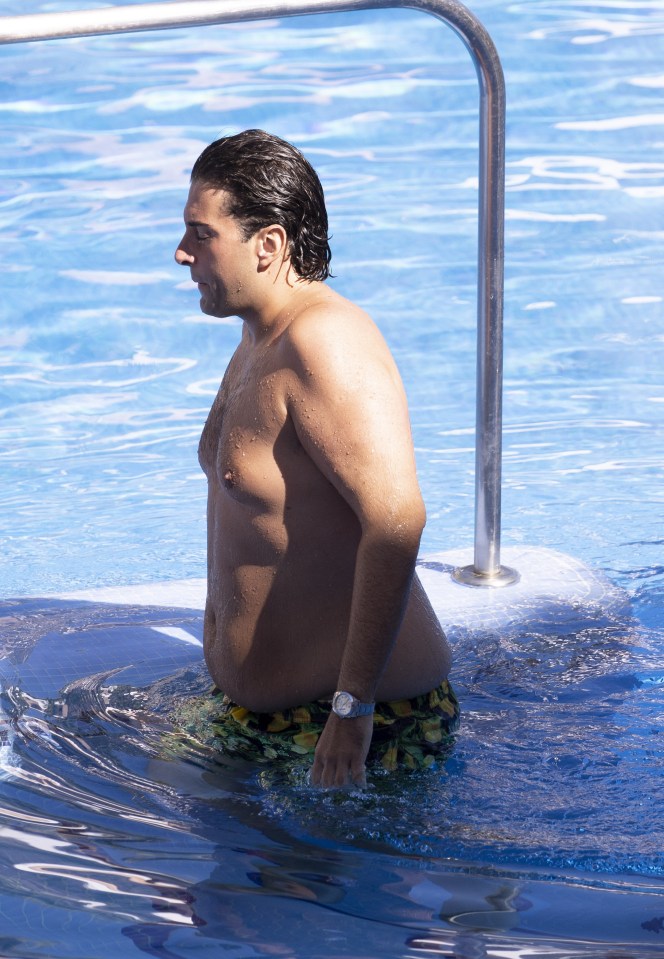 James showed off his amazing tan after he jetted off to Spain at the beginning of summer