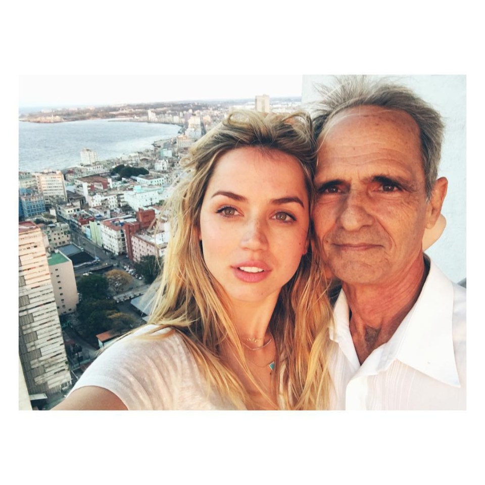 Ana with her dad Ramon, a teacher who worked part-time in an oil refinery