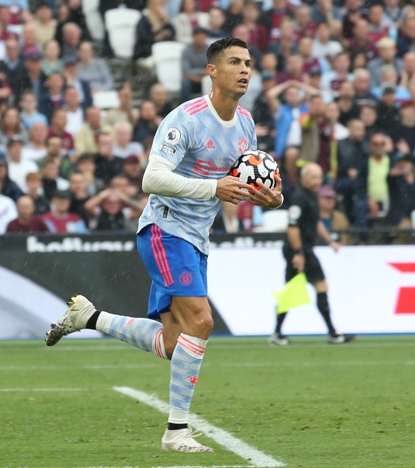 Ronaldo netted the equaliser in the 2-1 win over the Hammers on Sunday