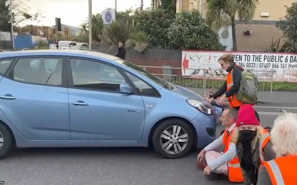One Brit drove directly towards the Insulate Britain eco zealots near to Dartford Crossing