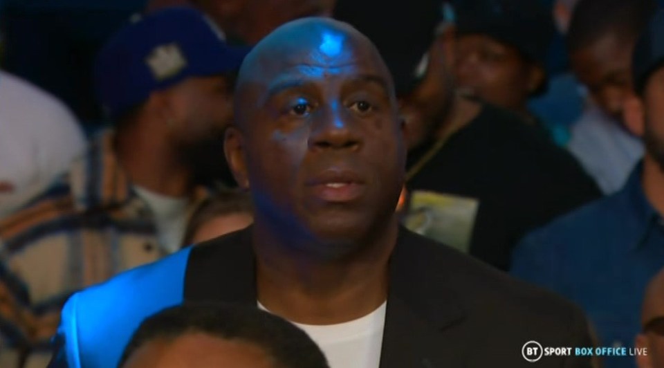 Magic Johnson joined the boxing fans to see Fury vs Wilder