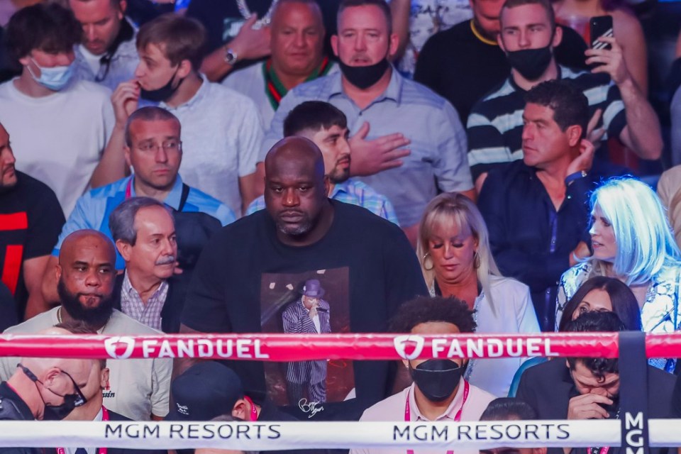 Shaquille O'Neal was part of a crowd which also included Mike Tyson and Vince Vaughan