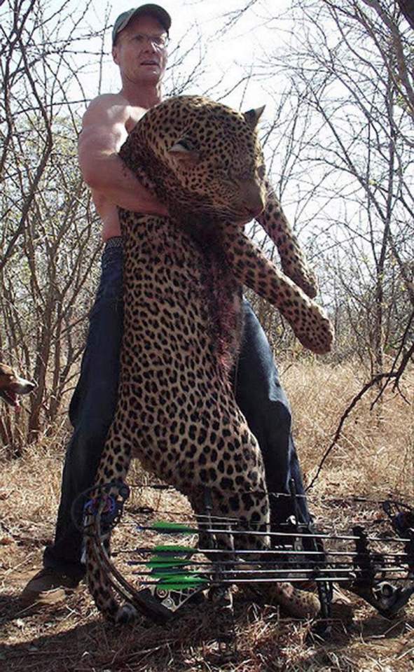 Cecil the lion's killer Walter Palmer photographed while carrying a dead leopard