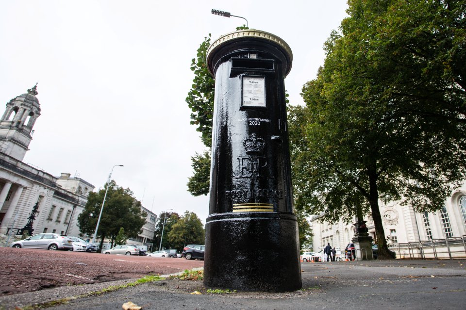 Last year to celebrate Black History Month (October), Royal Mail is unveiling four special edition postboxes in each UK nation